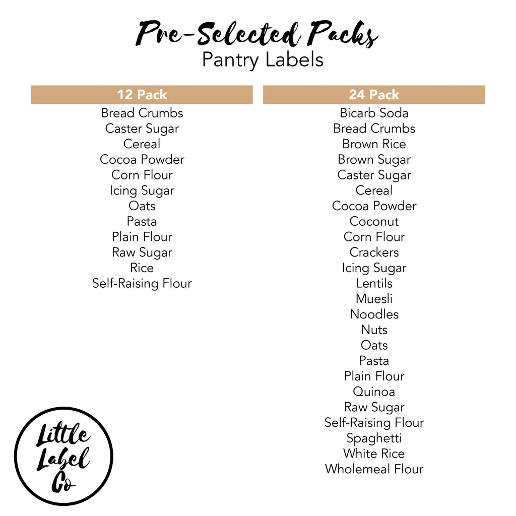 Personalised Custom Kitchen Pantry and Home Organisation Labels