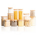 Square Glass and Bamboo Storage Jar 1.25L - Little Label Co - Food Storage Containers - 20%, Food Storage Containers