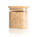 Square Glass and Bamboo Storage Jar 750ml - Little Label Co - Food Storage Containers - 20%, Food Storage Containers