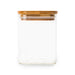 Square Glass and Bamboo Storage Jar 750ml - Little Label Co - Food Storage Containers - 20%, Food Storage Containers