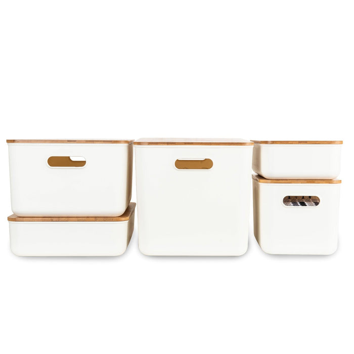 Storage Container Large with Bamboo Lid - Little Label Co - Storage & Organization - 20%