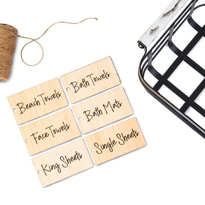 Swing Acrylic and Bamboo Tags (with custom labels) - Little Label Co - Labels & Tags - 30%, Acrylic Tags