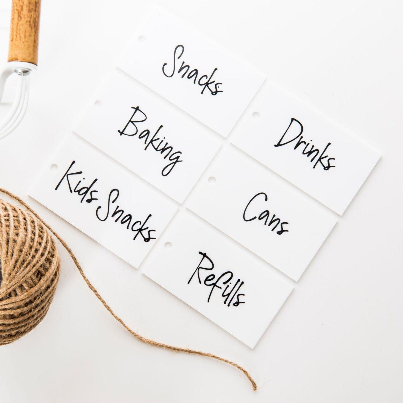 Shop Swing Acrylic and Bamboo Tags (with custom labels) — Little Label Co