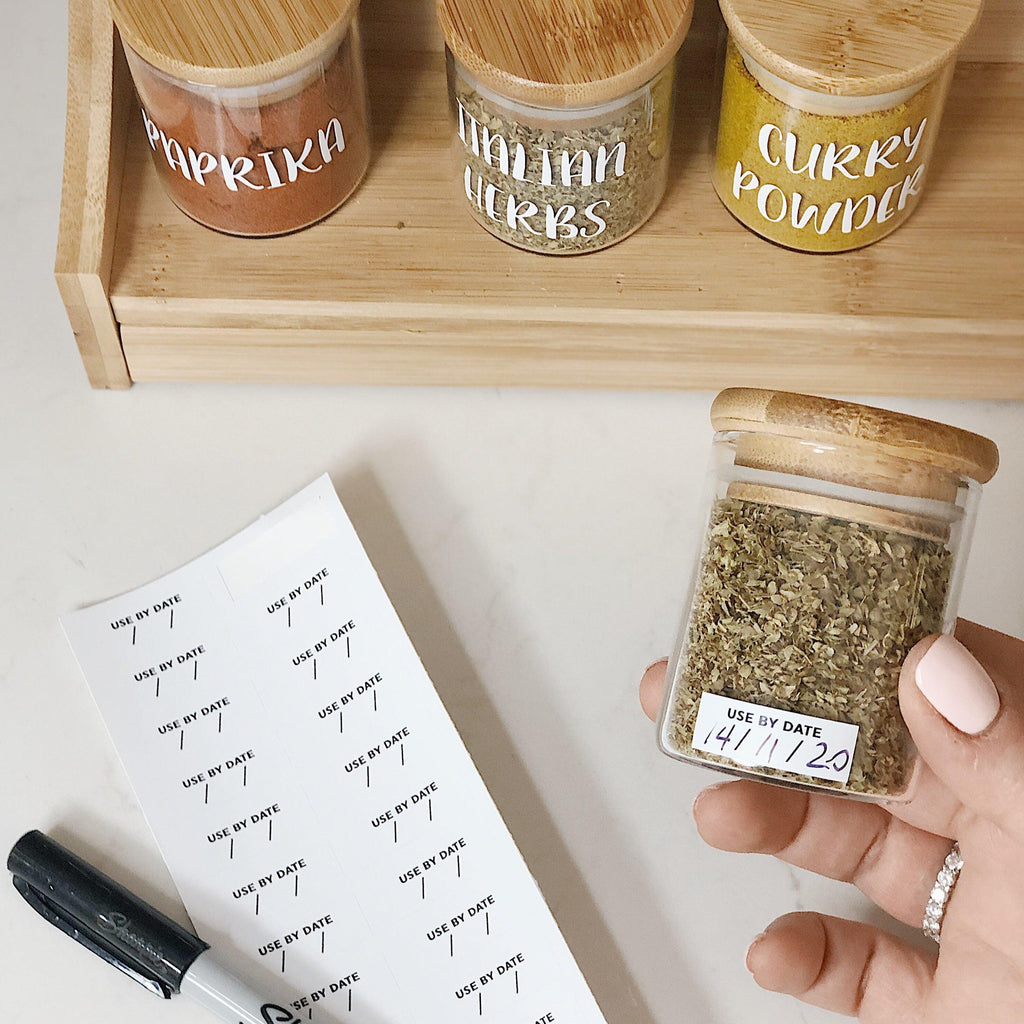 Custom Made Oil & Vinegar Labels For Kitchen Organisation — Little Label Co