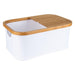 White Fabric Bamboo Linen Storage Basket - Small - Little Label Co - Laundry Baskets - 20%, Catchoftheday, warehouse
