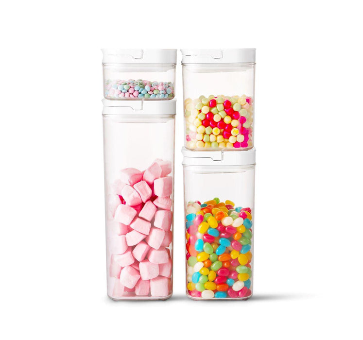 White Flip Canister Value Pack x 16 - Little Label Co - Food Storage Containers - 20%, LLC Flip Canister, Value Packs