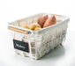 White Storage Basket with Bamboo Handle - Little Label Co - Baskets - 20%