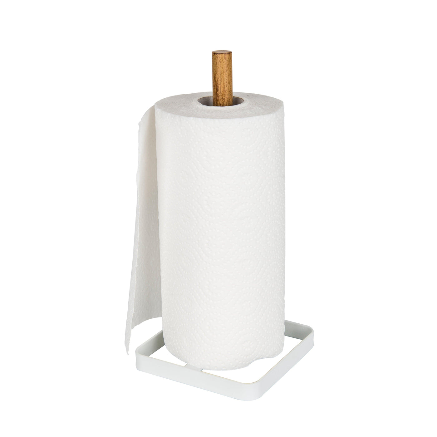 Wire & Bamboo Paper Towel Holder Little Label Co